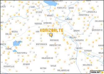 map of Konizbaltë