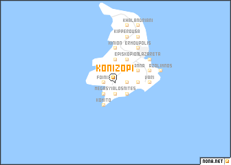 map of Konizopí