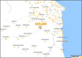 map of Kŏnjam