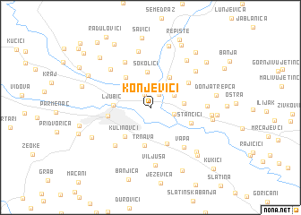 map of Konjevići