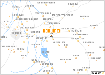 map of Konjīneh