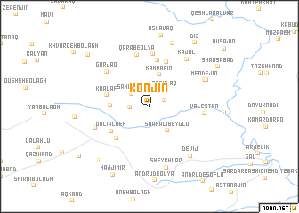 map of Konjīn