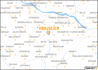 map of Konjšćica