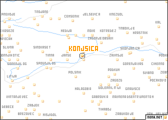 map of Konjšica
