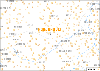 map of Konjuhovci