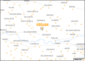 map of Konjuh