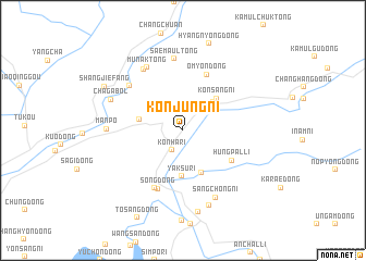 map of Kŏnjung-ni