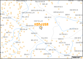 map of Konjuša