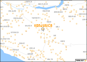 map of Konjušica