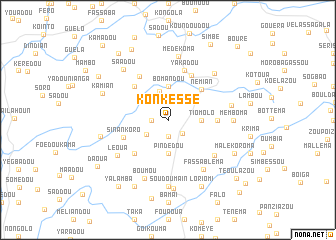 map of Konkèsse