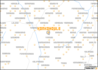 map of Konkohoulé