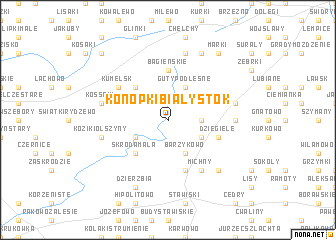 map of Konopki Białystok