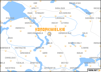 map of Konopki Wielkie