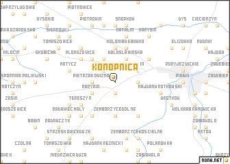 map of Konopnica