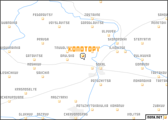 map of Konotopy