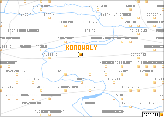 map of Konowały