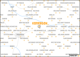 map of Konradów