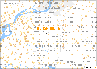 map of Kŏnsan-dong