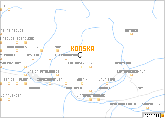 map of Konská