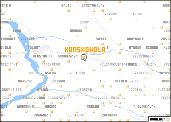 map of Końskowola