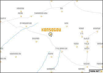 map of Konsogou