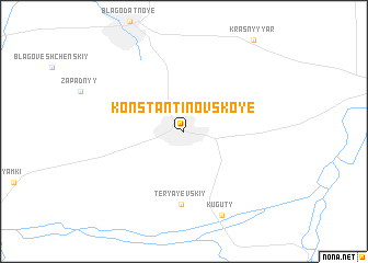 map of Konstantinovskoye