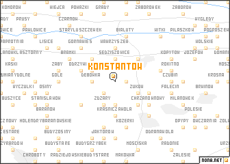 map of Konstantów