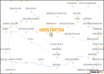 map of Konstantów