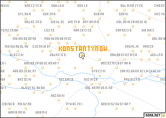 map of Konstantynów