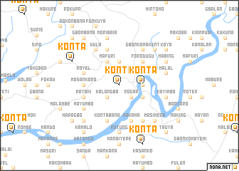 map of Konta