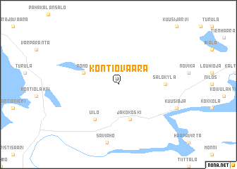 map of Kontiovaara