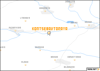 map of Kontseba Vtoraya