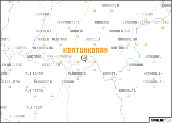 map of Kon Tum Kơ Nâm