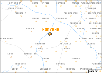 map of Konyèhè