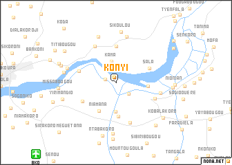 map of Konyi