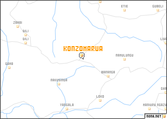 map of Konzo-Marua