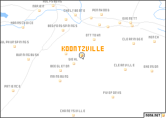 map of Koontzville