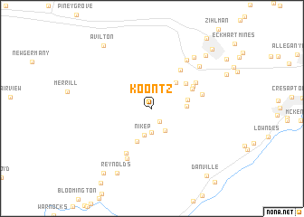 map of Koontz