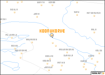 map of Koonukõrve