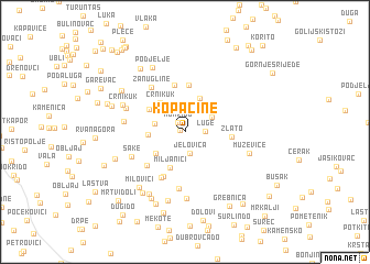 map of Kopačine