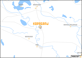 map of Kopāganj