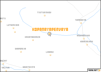 map of Kopanaya Pervaya