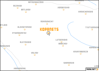 map of Kopanets