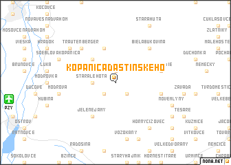 map of Kopanica Dastinského