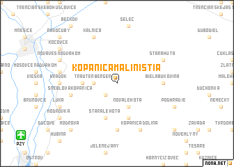 map of Kopanica Maliništia