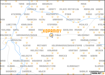 map of Kopaniny