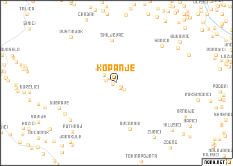 map of Kopanje