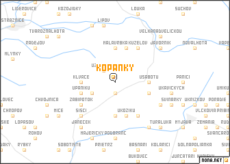 map of Kopánky