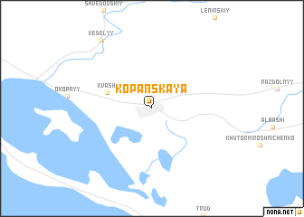 map of Kopanskaya