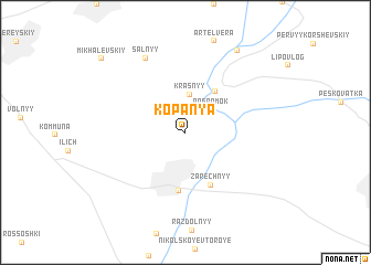 map of Kopanya